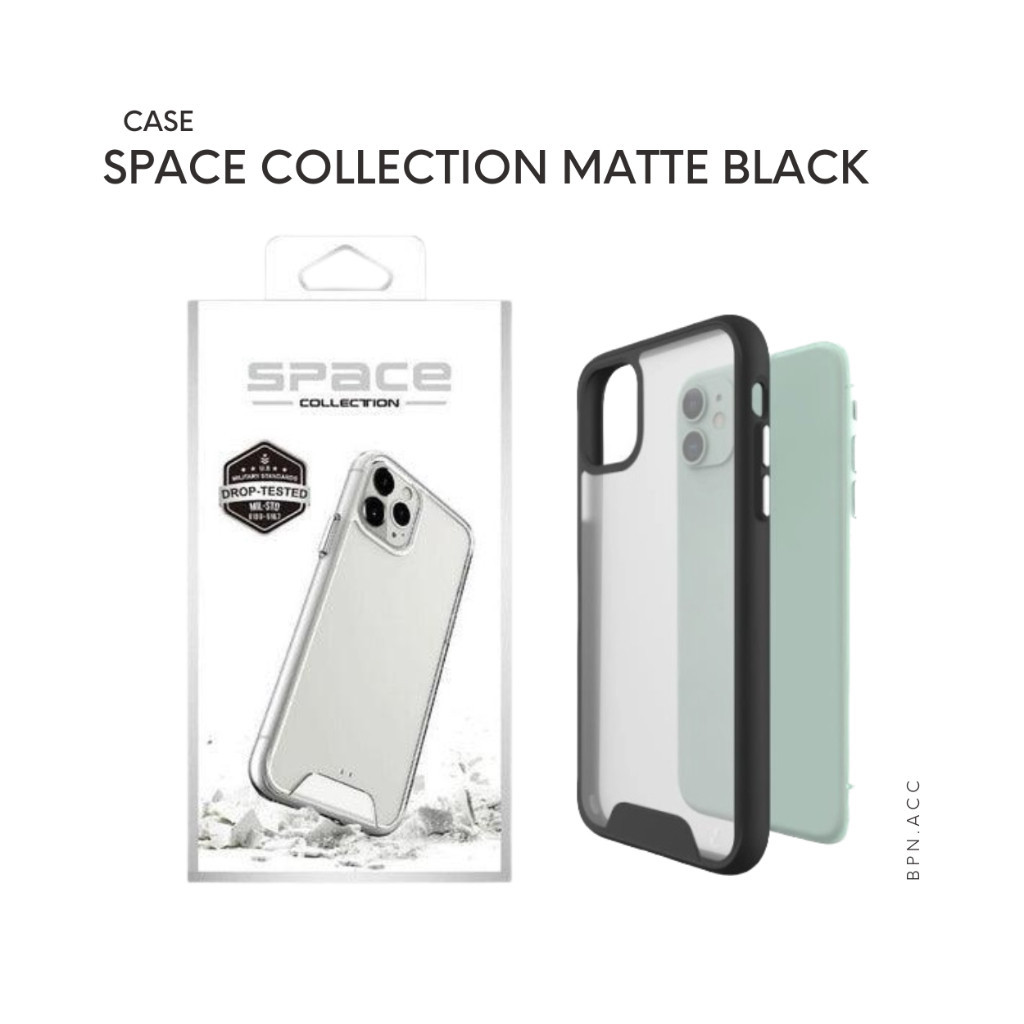 Case iPhone Space Collection Drop Protection Black Case untuk iPhone Series - BALIKPAPAN ACC