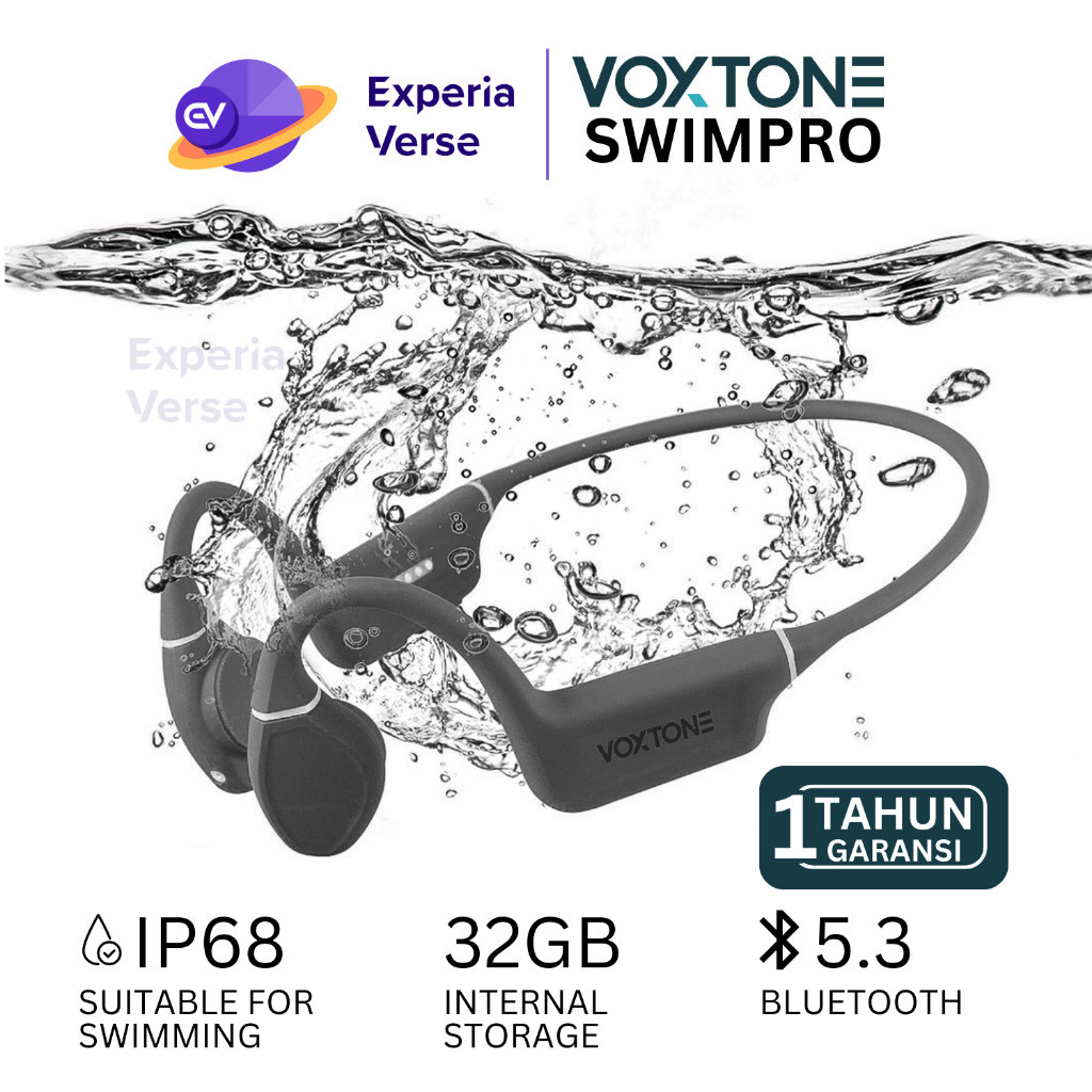 Voxtone SwimPro Bone Conduction Headphone IP68 Swimming 32GB Storage