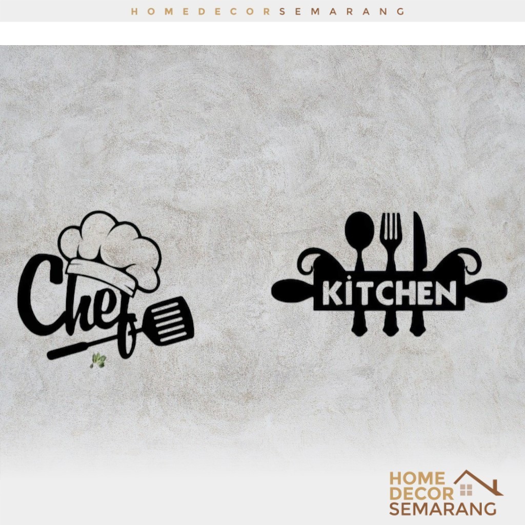 Hiasan dinding (3D) dapur wall decor minimalis pajangan dapur laser cut hiasan kayu aesthetic pajang