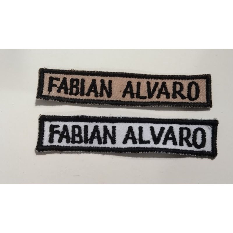 Bordir custom name tag Bet nama emblem nama bordir baju sekolah bordir bordir