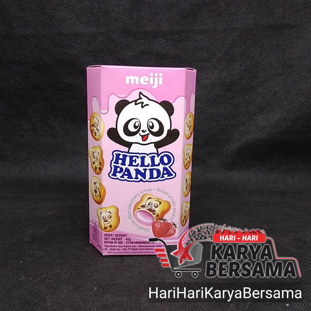 

MAKANAN RINGAN BISKUIT MEIJI HELLO PANDA STRAWBERRY 42GR