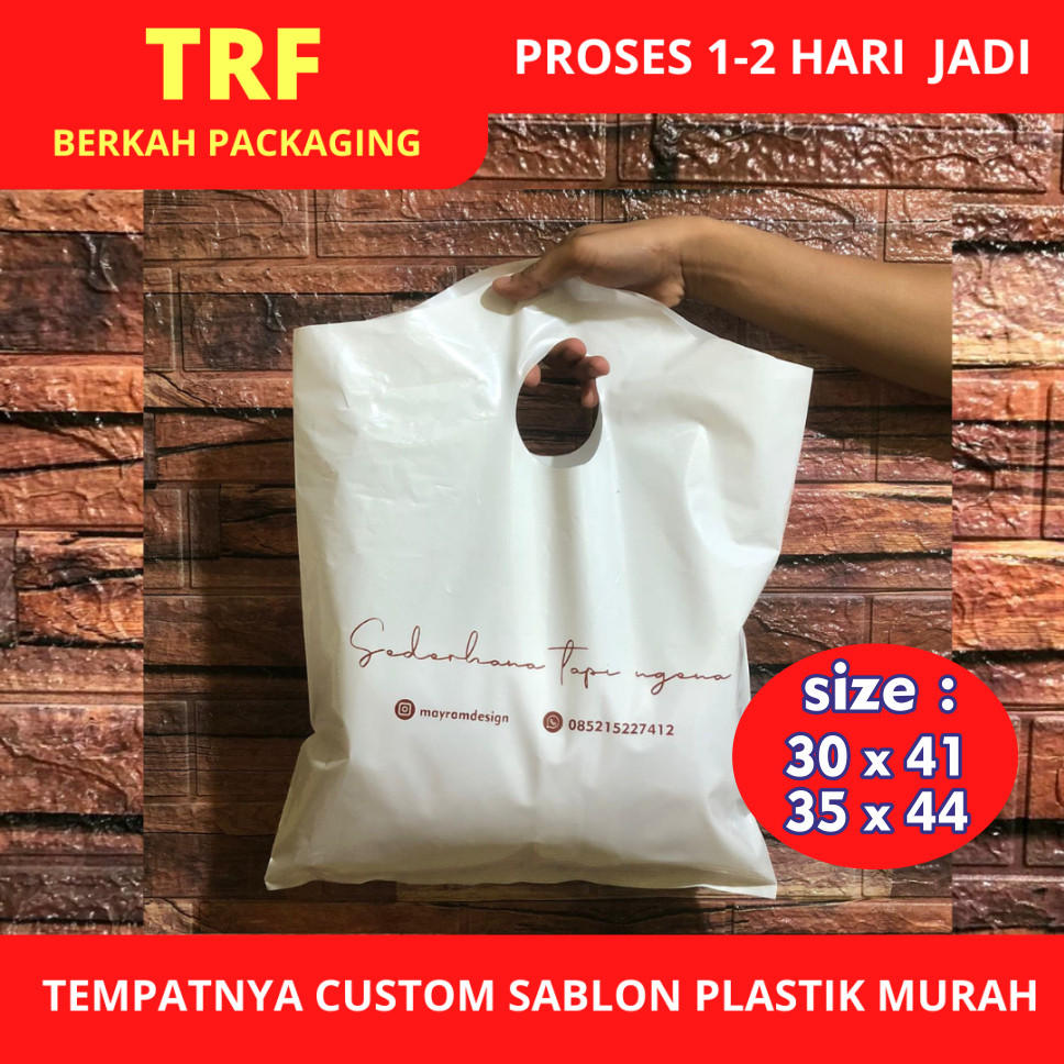 PE GUNUNG CUSTOM SABLON PLASTIK MURAH // FREE DESAIN