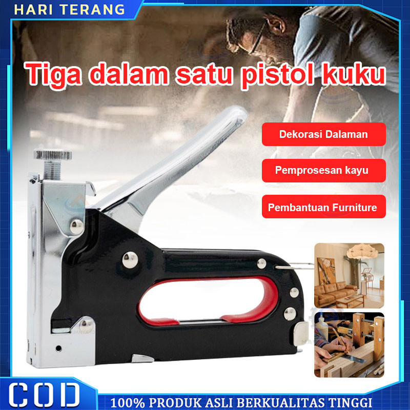

Stapler Tembak Gun Tacker Alat Staples Paku Tembak 3in1 Multifungsi/3 In 1 Stapler Gun Staples Tembak Gun Tacker Powerfull Pistol Stapler Gratis 600 Staples
