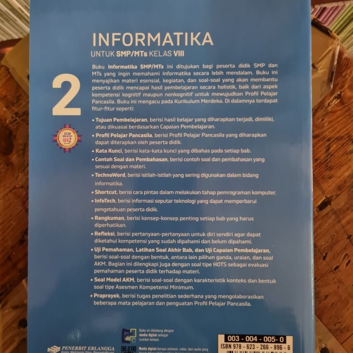 

OBRAL Buku SMP Informatika Kelas 8 Kurikulum Merdeka Erlangga