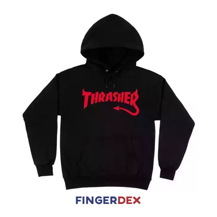 Thrasher Hoodie : Diablo - Black