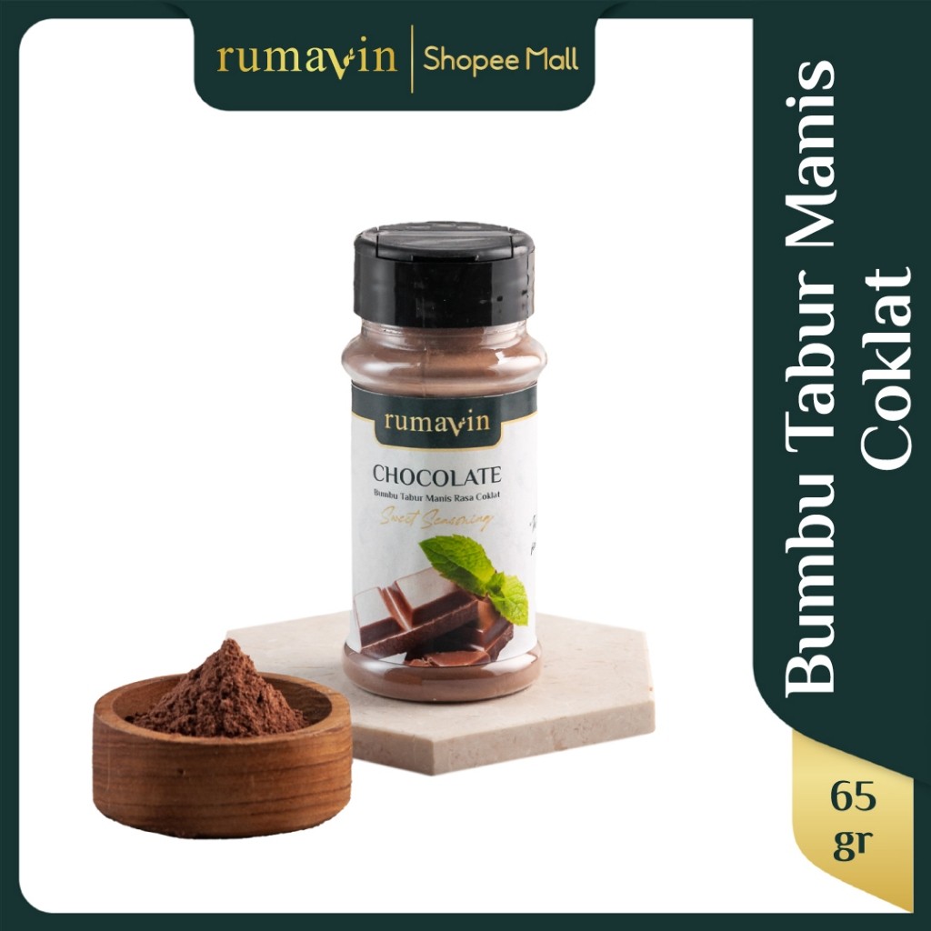 

Rumavin - Premium Bumbu Tabur Coklat / Chocolate Botol 65gr
