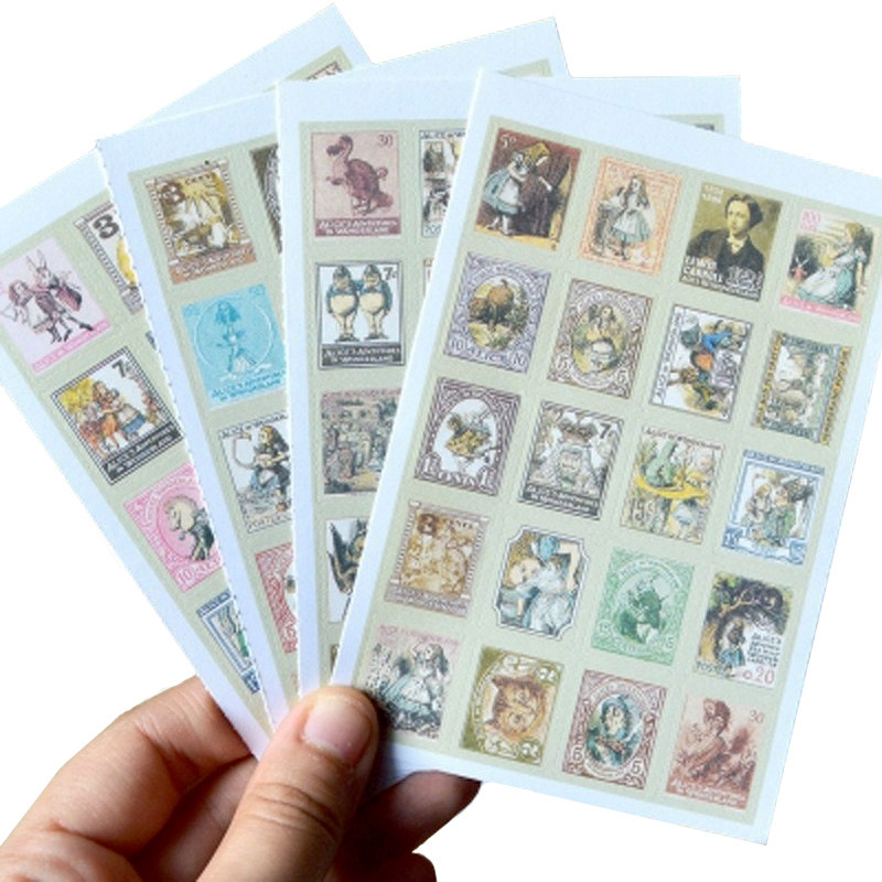 

80 Sheets Retro Little Prince Cartoon Hand-painted Paris London Stamp Sticker Paper Decoration Life Hand Account Diary Sticker