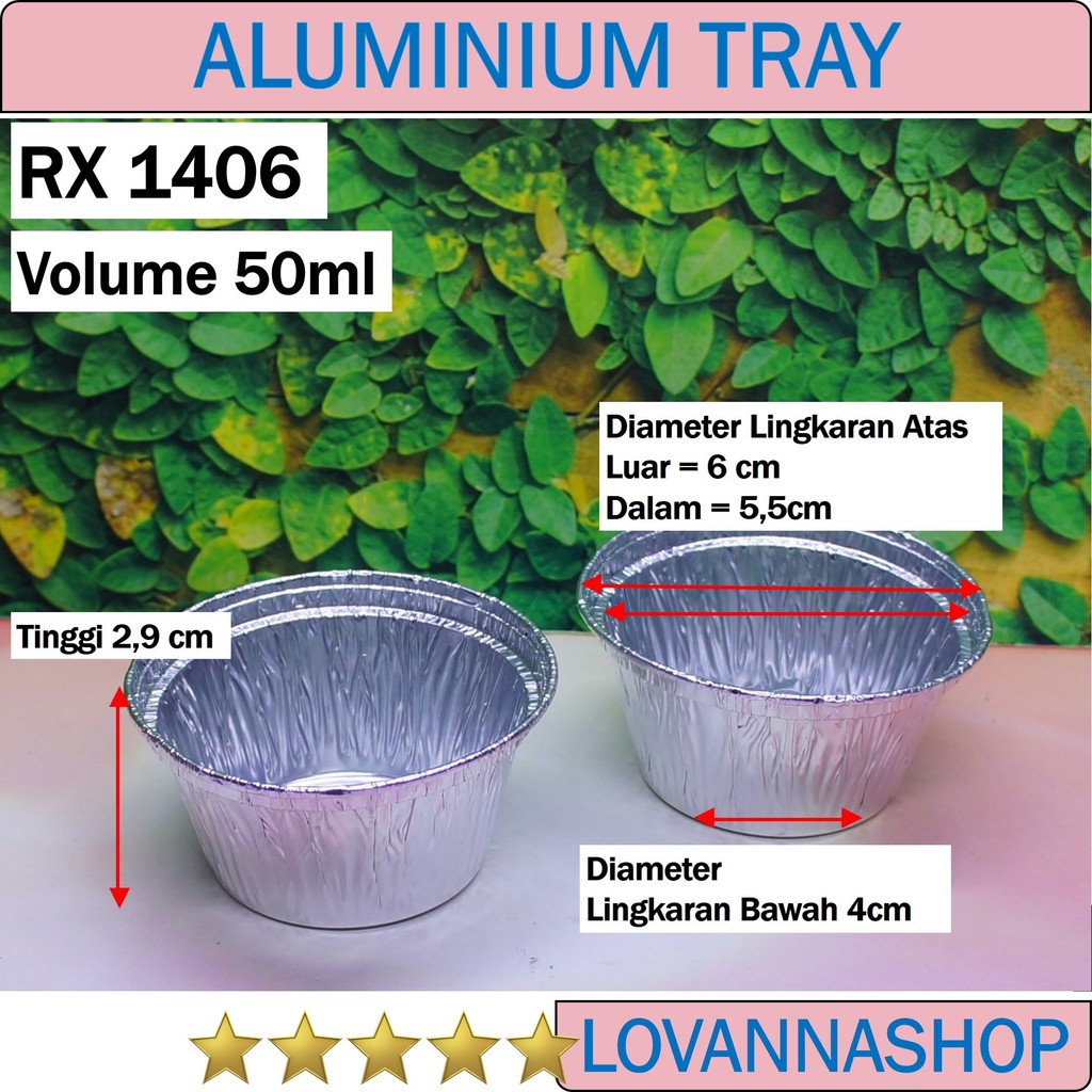 Aluminium Foil Cup Bulat RX1406 Bestfresh / Aluminium Foil Alufoil Tray Alutray Cup Bulat Kecil RX 1