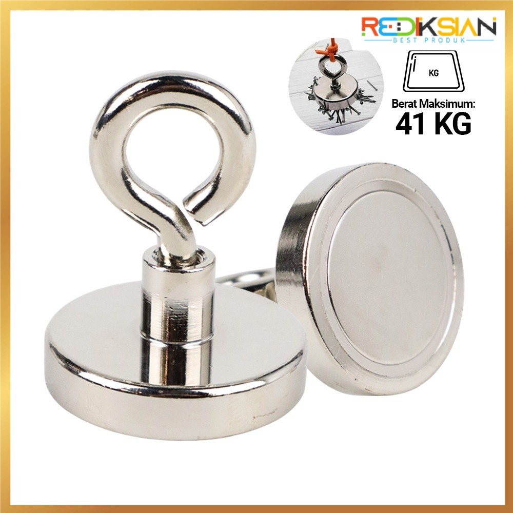 Magnet Gantungan Pengangkat Beban Sheep Eye Hook Strong Neodymium Kuat Angkat Beban 41/66/160 KG