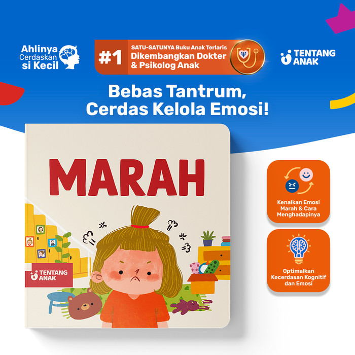 Tentang Anak - Boardbook Marah - Buku Anak Bergambar (1-2 tahun)