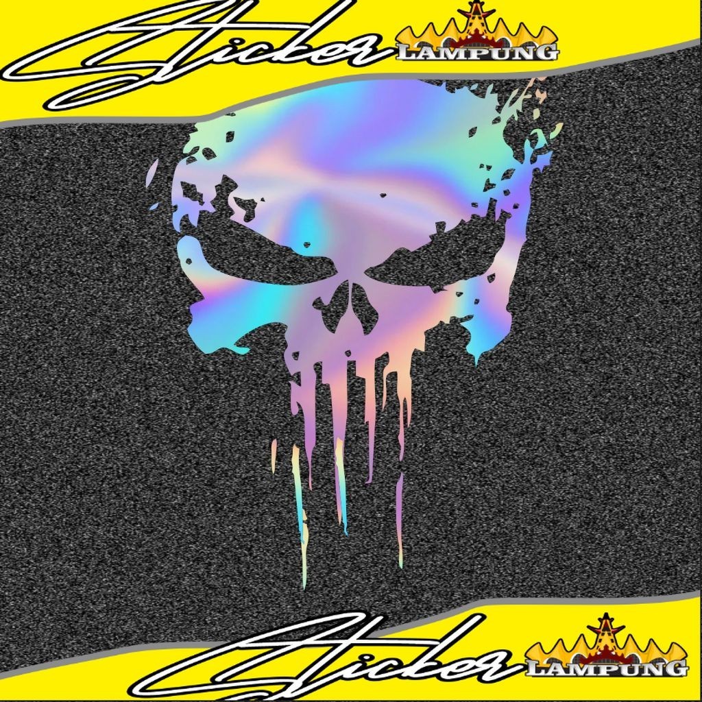 Stiker Tengkorak Stiker Logo Keren Bisa Dipasang DIsemua Media,Motor,Mobil Dan lain Lain Stiker Berk