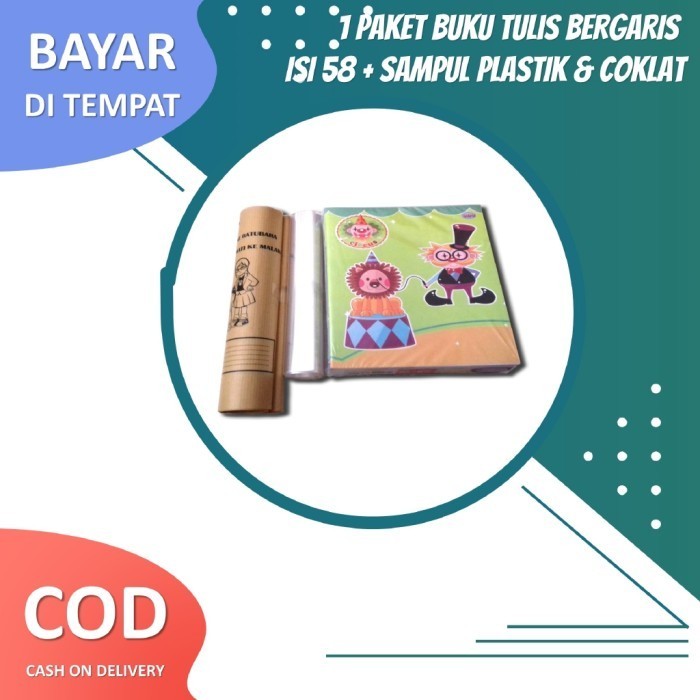 

Paket Buku Tulis Sinar Dunia Isi 58, 1 Pack dan Sampul Plastik &