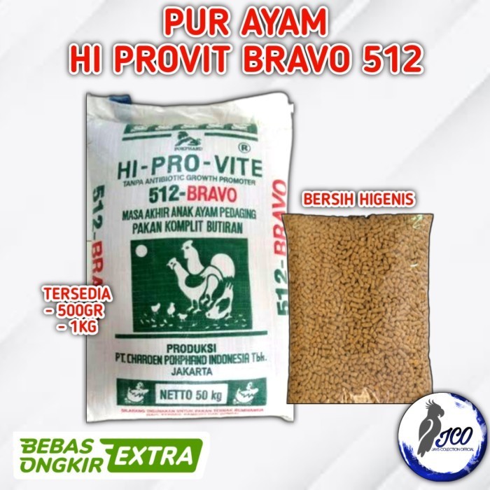 PUR AYAM BRAVO 512 PUR AYAM PEDAGING 512 1KG HI PROVIT BR 512 PEDAGING