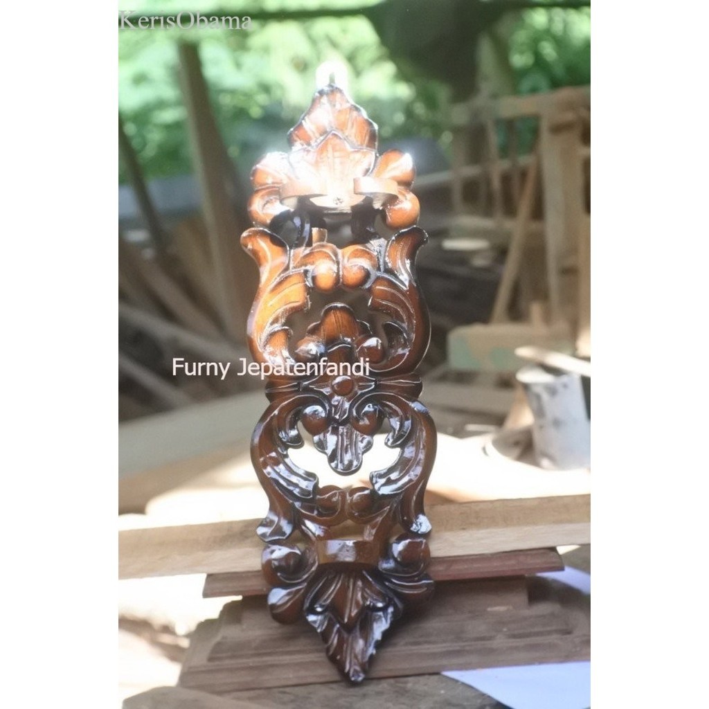 

blawong rak jagrak keris ukir motif kembangan isi 1 FJF 7878 termurah