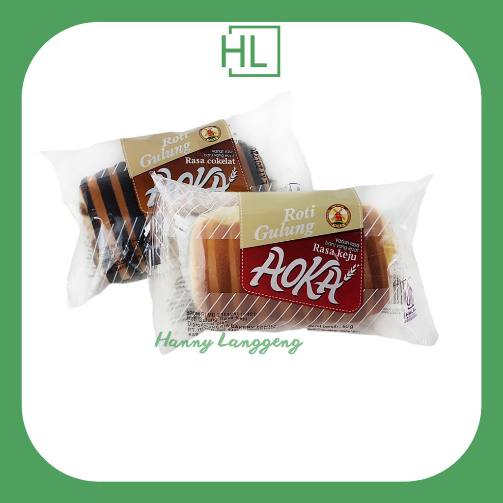 

[HL] AOKA Roti Gulung Rasa Keju & Coklat 65 gram