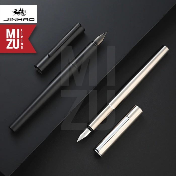 

PROMO!! -JINHAO 35 Sleek Full Metal Fountain Pen Stainless Steel Iridium Nib - SILVER EF Nib