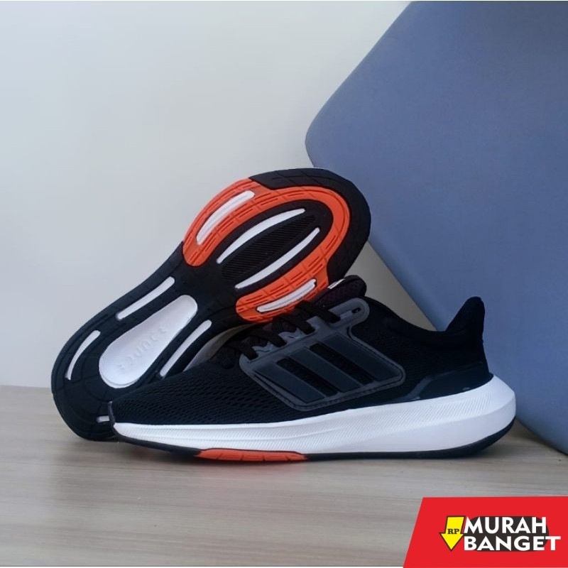 Sepatu lari terbaru- Sepatu Sneakers Lari Pria Ultra Bounce Hitam (100% Original Komponen)