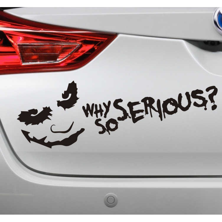 Stiker Bemper Mobil Joker Stiker Mobil Joker Why So Serious