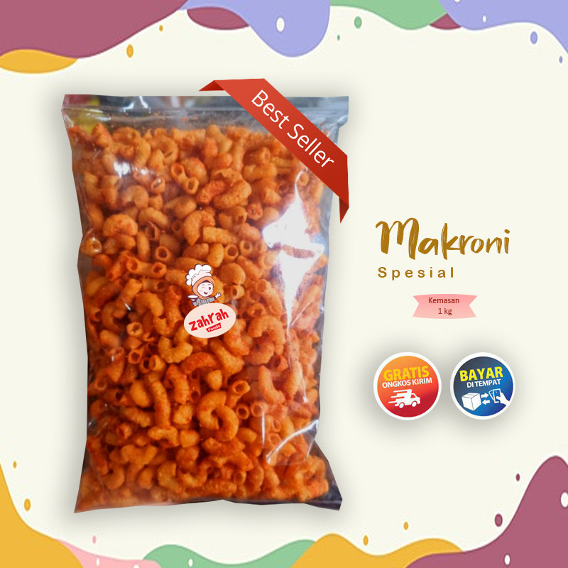 

Makroni Spesial 1 Kg Gurih Kriuk Daun Jeruk / Camilan Kering Siap di makan / Makroni Pedas