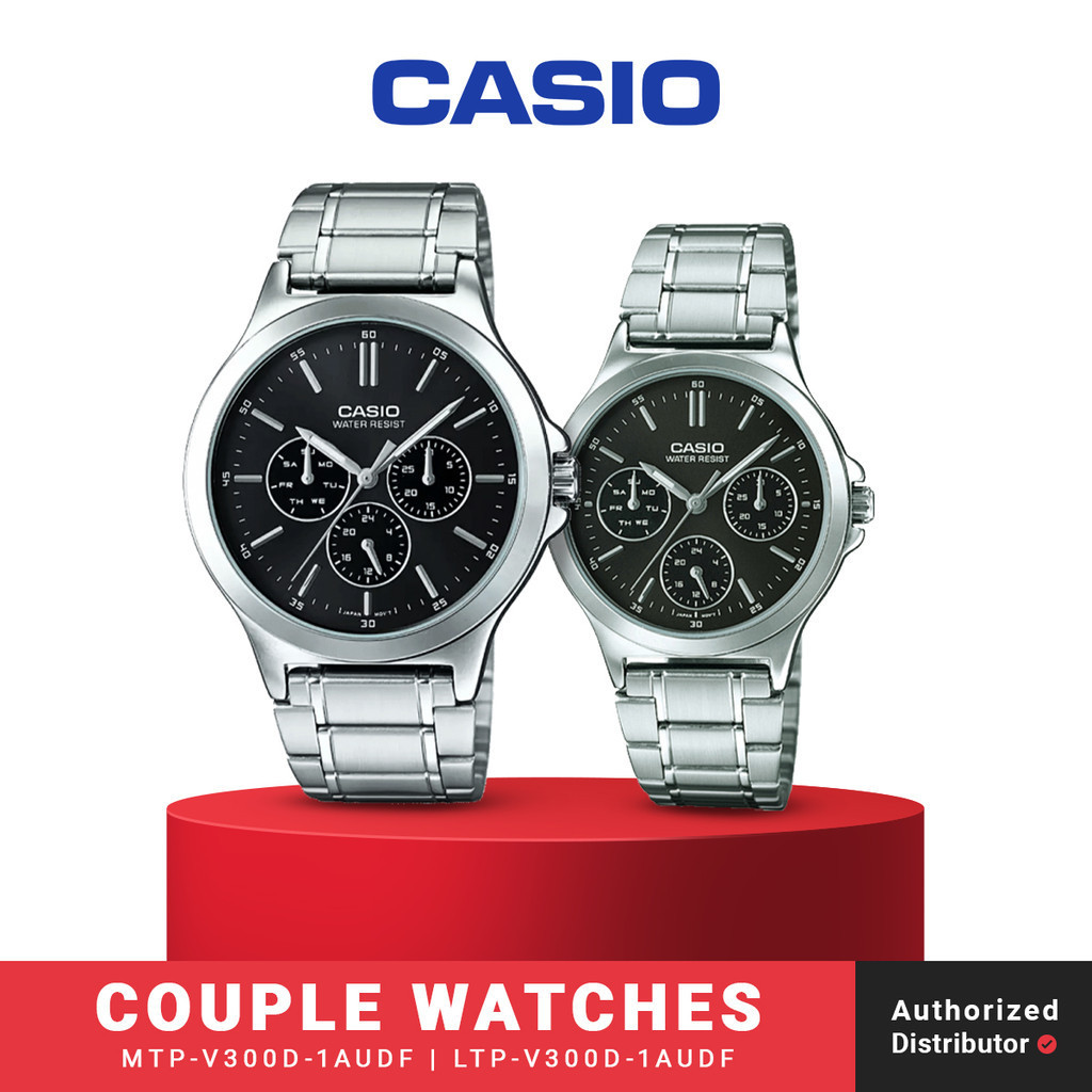 Jam Tangan Couple Casio MTP-V300D-1AUDF x LTP-V300D-1AUDF