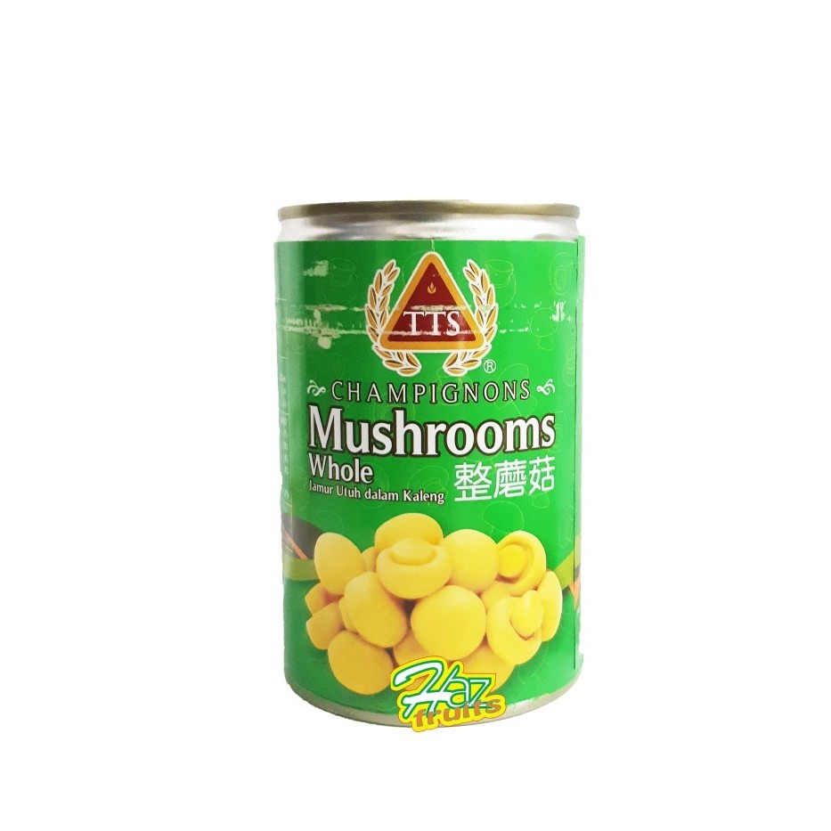 

TTS Champignon Mushrooms Whole | Jamur Kancing Kaleng 425g