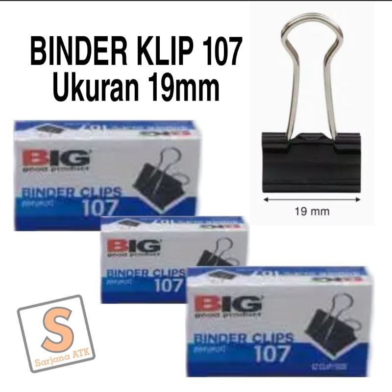 

(12pcs) Penjepit Kertas/Binder Klip/Binder Clip No.107