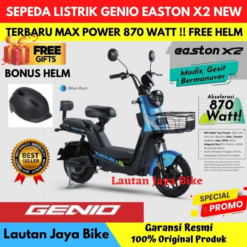 SEPEDA LISTRIK E-BIKE GENIO EASTON X2 TERBARU
