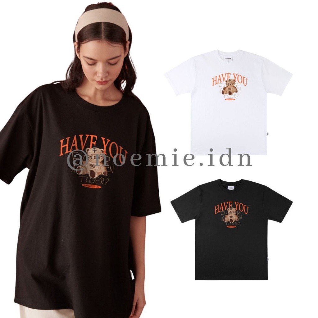 AMBLER unisex Tiger teddy overfit tshirt AS913