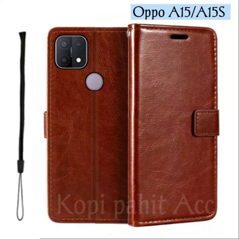 Casing Untuk Hp Oppo A15 A15S A35 Flip Cover Wallet Sarung Hp Case Dompet Sarung Kulit