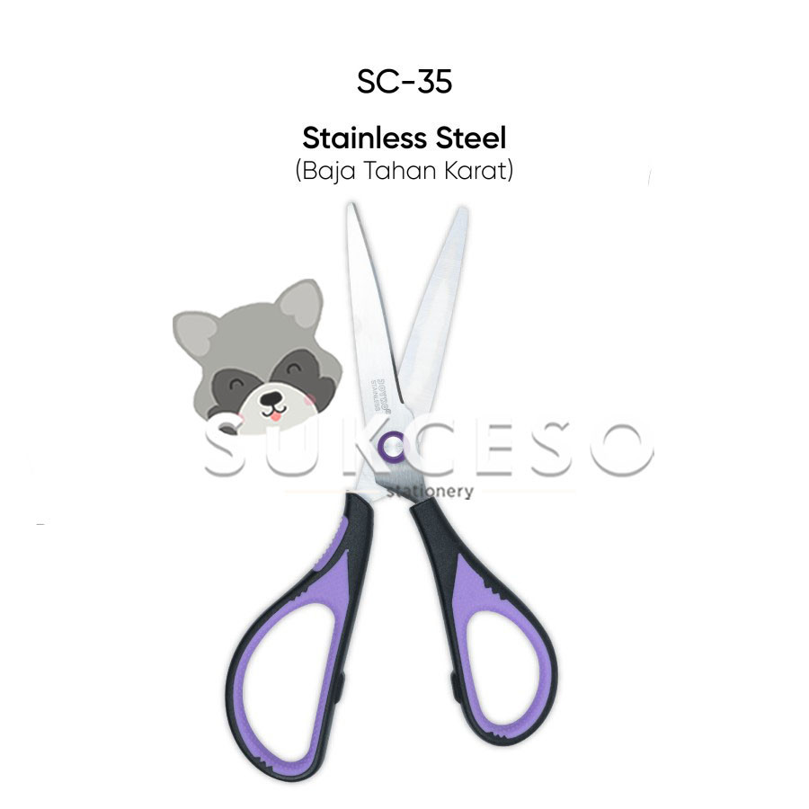 

Joyko Gunting SC-35 Gunting Besar Scissors Non-Slip Grip Purple