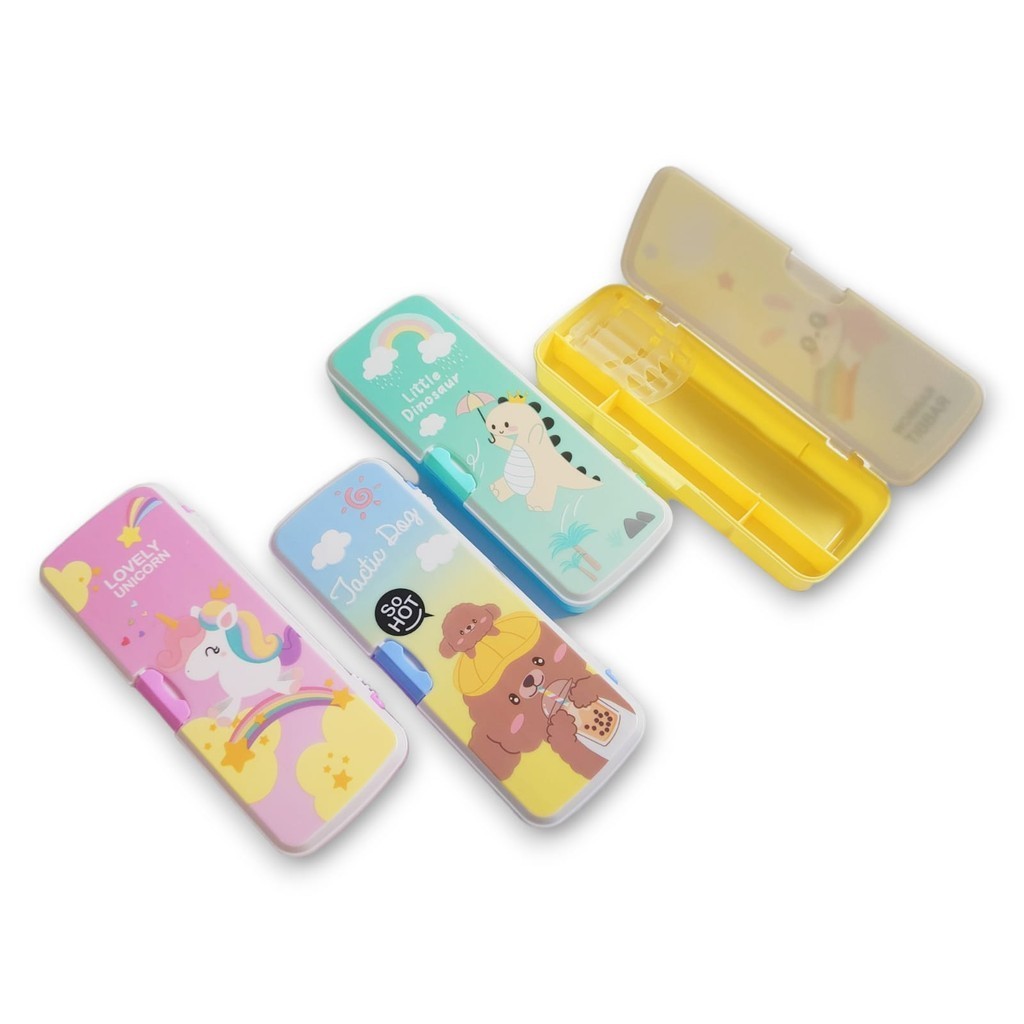 

STIPA Kotak Pensil Karakter Fancy Pencil Case Cute Character ATK Sekolah Kantor