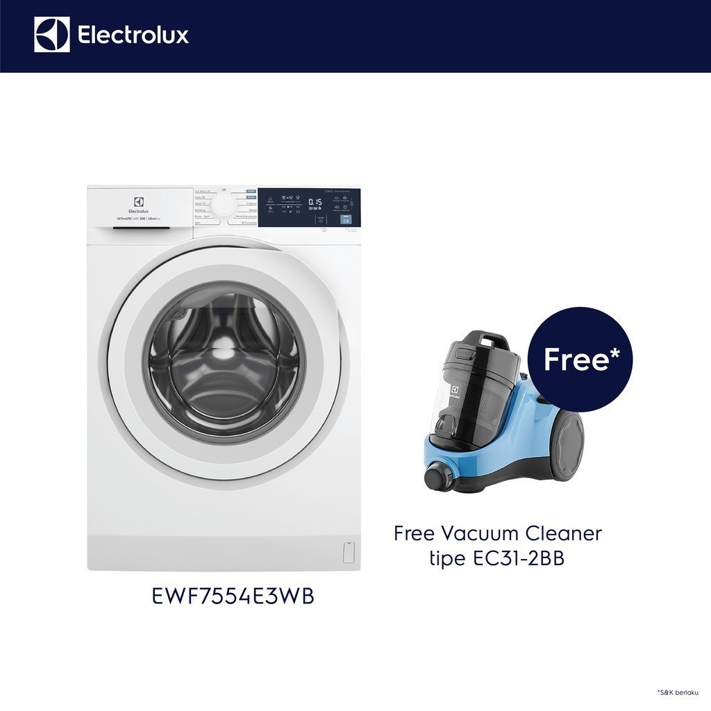 Mesin Cuci ELECTROLUX EWF7554E3WB/ EWF 7554 E3WB/ EWF7554 E3WB