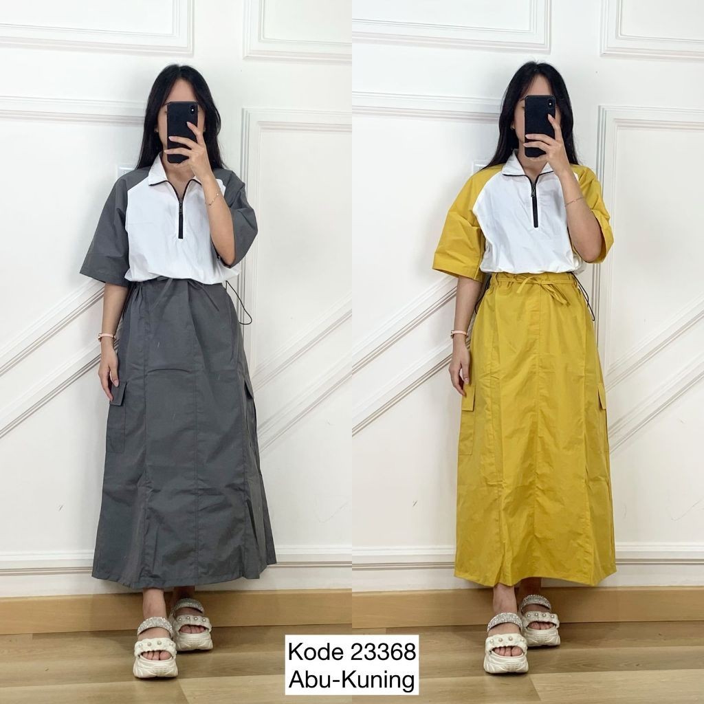 Setelan Rok Cargo Wanita I Setelan Wanita Rok I Rok Setelan Wanita Kekinian I Rok Setelan