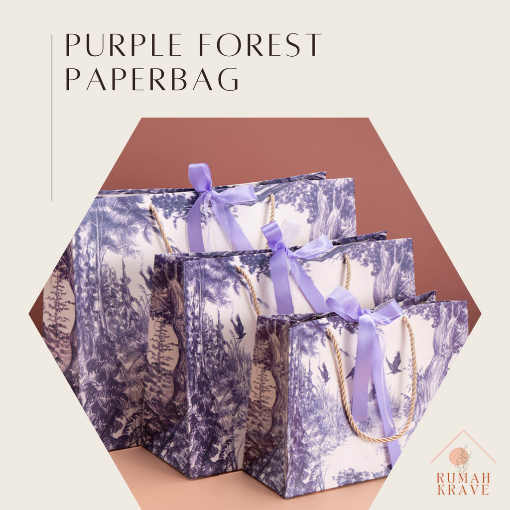 

RUMAH KRAVE - Purple Forest Paperbag Tas Kandong Hadiah Suvenir