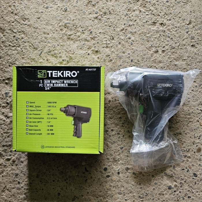 Air Impact 3/4" Twin Hammer Tekiro Tenaga Angin Kompressor Kunci Torsi