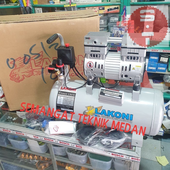 COMPRESSOR KOMPRESSOR OILLESS SILENT LAKONI FRESCO 130 130X 1HP
