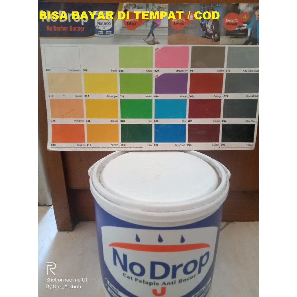 CAT NO DROP 4KG /  PELAPIS DINDING TEMBOK ANTI BOCOR / NO DROP WATERPROOFING WATERPROOF PAINT