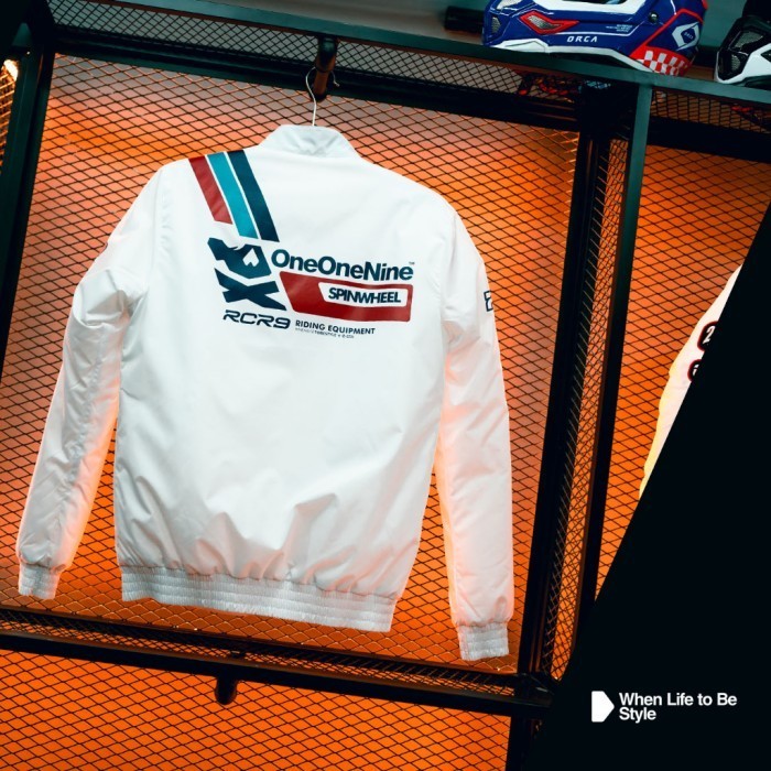 DISKON- Dijual Jacket Racernine Spinwheel White | Ksr Oneonenine Terbaru