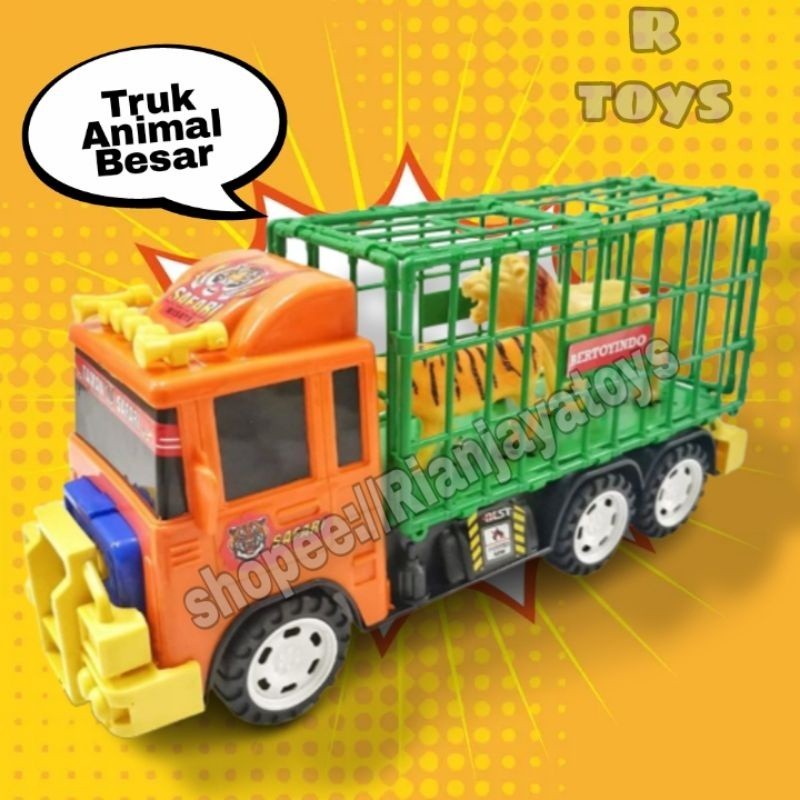 Mainan Mobil Mobilan Truk Hewan GBK 3014 KR Animal Truck Frictio