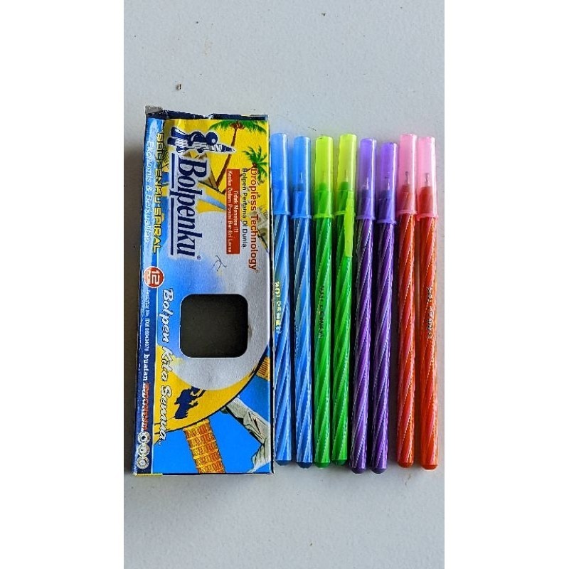 

Bolpoint ulir karakter Ballpoint Pulpen pena bolpen lilin belang ulir bolpenku COD