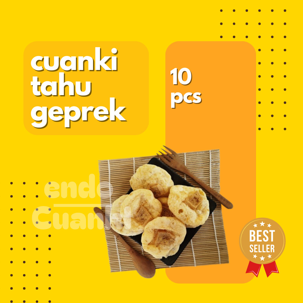 

10 Pcs CUANKI GEPREK Tahu Kotak Geprek Pelengkap Baso Aci, Seblak dan Cuanki