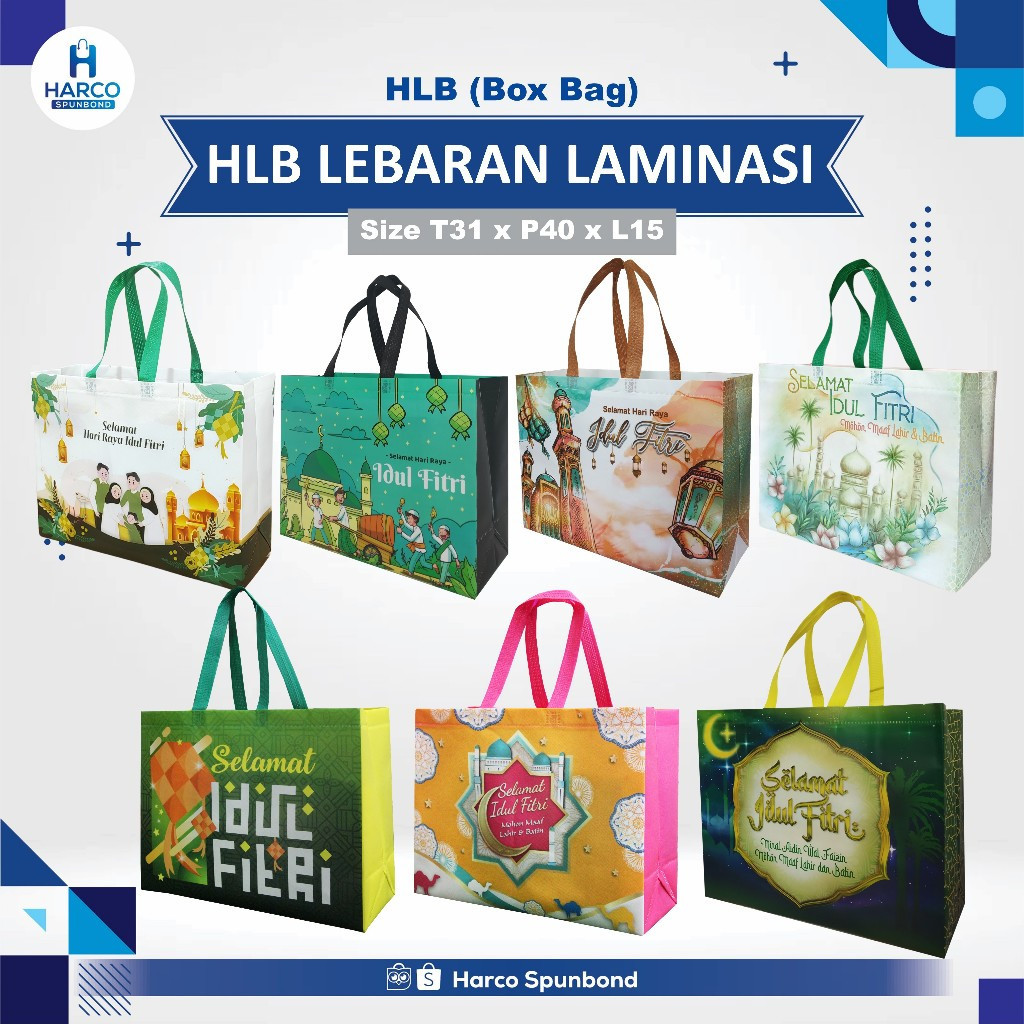 

Tas Parcel Lebaran Laminasi | Goodie Bag Idul Fitri | Tas Bingkisan Lebaran | Tas Hampers Idul Fitri | Tas Sembako Lebaran Uk. 31x40x15