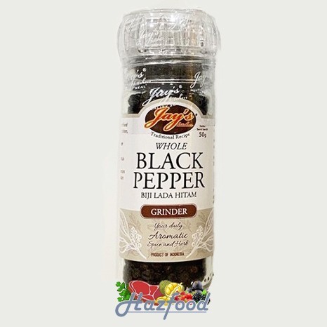 

Jay's Whole Black Pepper Grinder 50gr | Jays Biji Lada Hitam Grinder