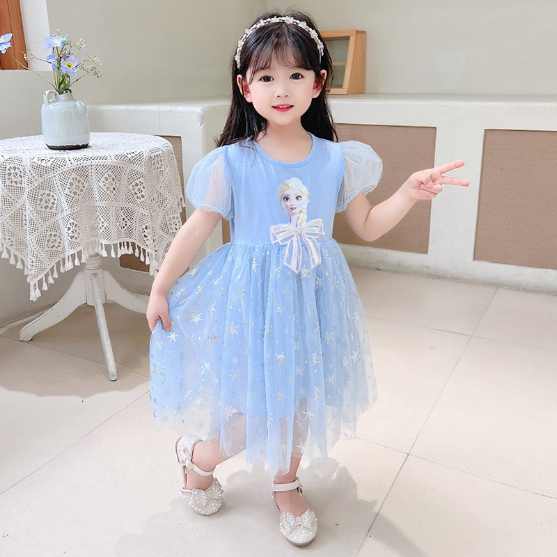 DRESS PRINCESS ELSA NEW EBV Baju Dress Anak Perempuan Import gaun putri Elsa gadis baru / baju bayi 