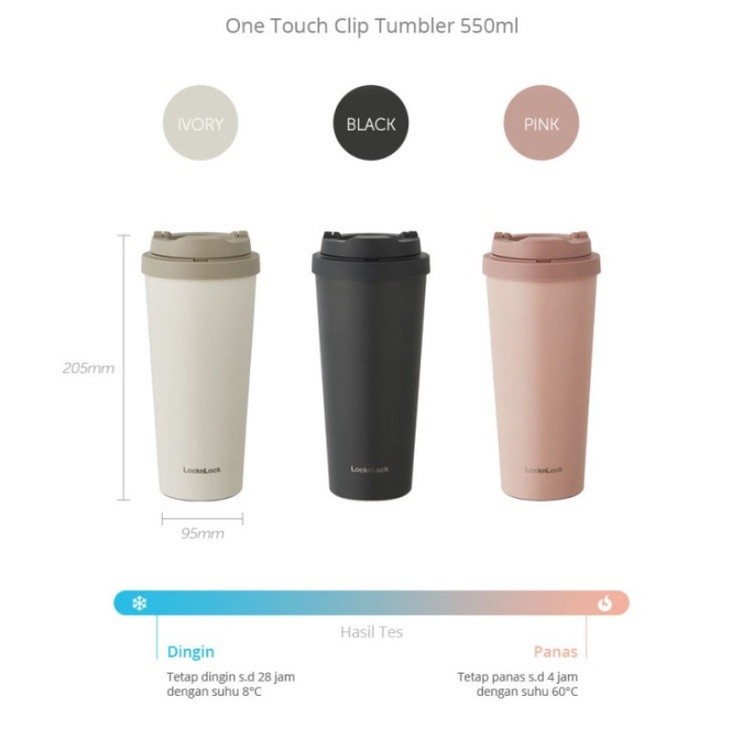 LocknLock One Touch Clip Tumbler 550 ML