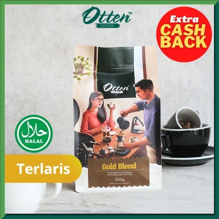

[Coffee New] Kopi Gold Blend - 500gr - Commercial Blend - Biji / Bubuk Otten Coffee - Medium Fine