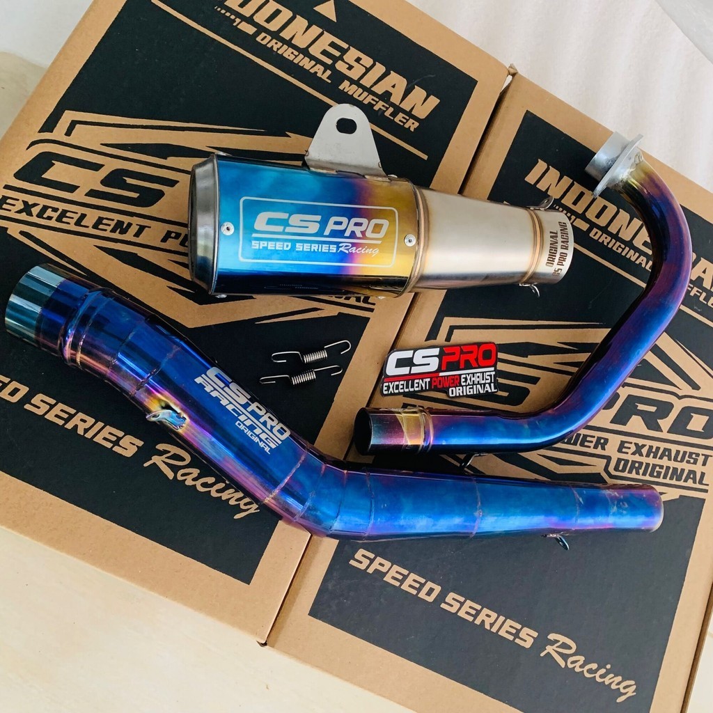 knalpot /kenalpot CS PRO racing all new cb150r cbr facelift sonic supra gtr full stainless PNP slinc