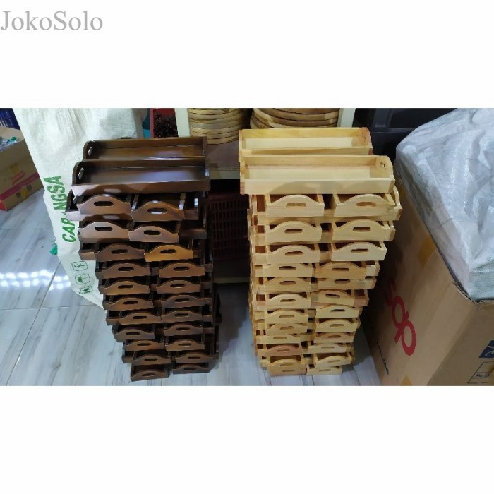 

Baki Kayu mini serbaguna pegangan melengkung 32 x 12x 4 - B Mini Natural murah