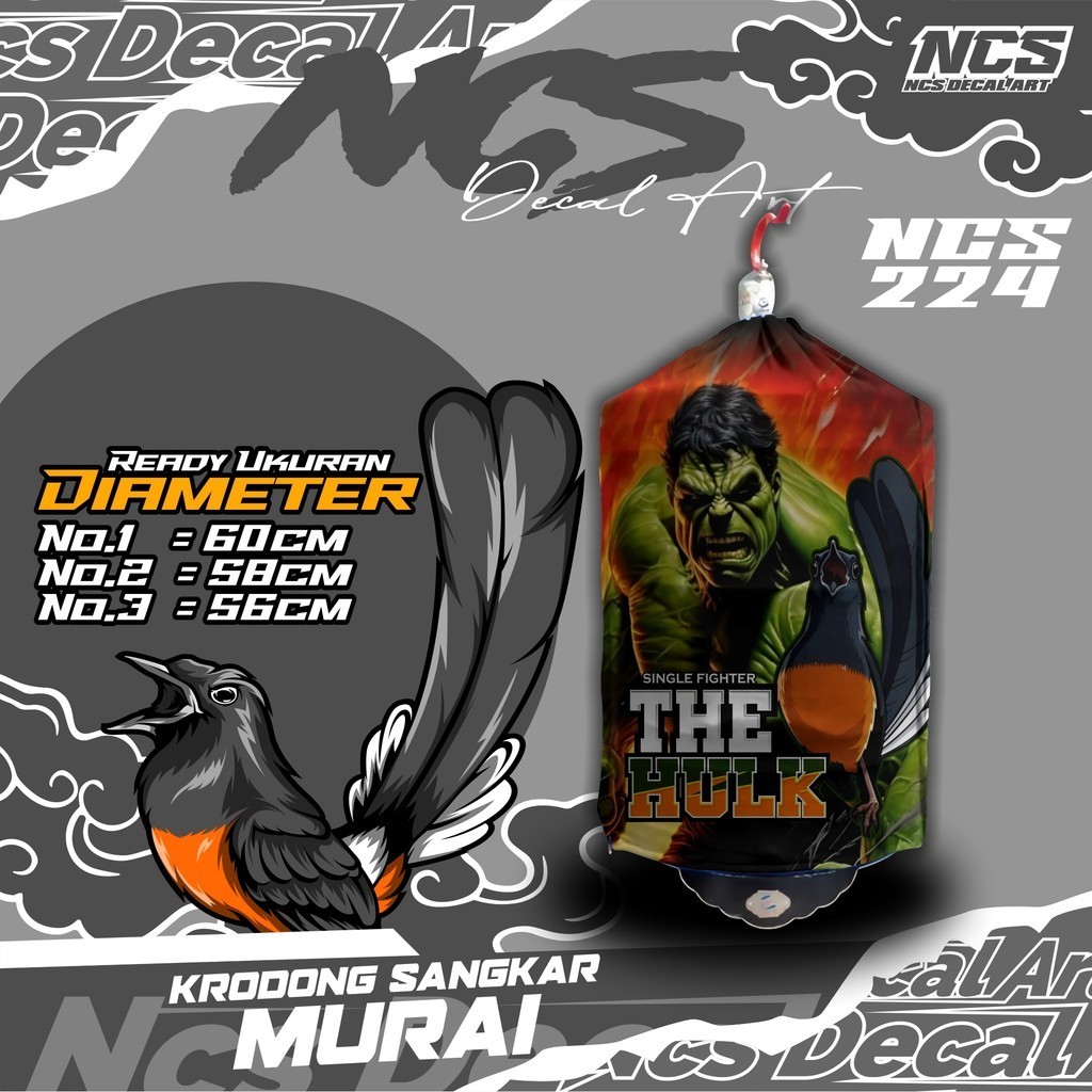 Kerodong MURAI BATU Motif Krodong SANGKAR murai batu Penutup sangkar Mengatasi OB Murai - NCS