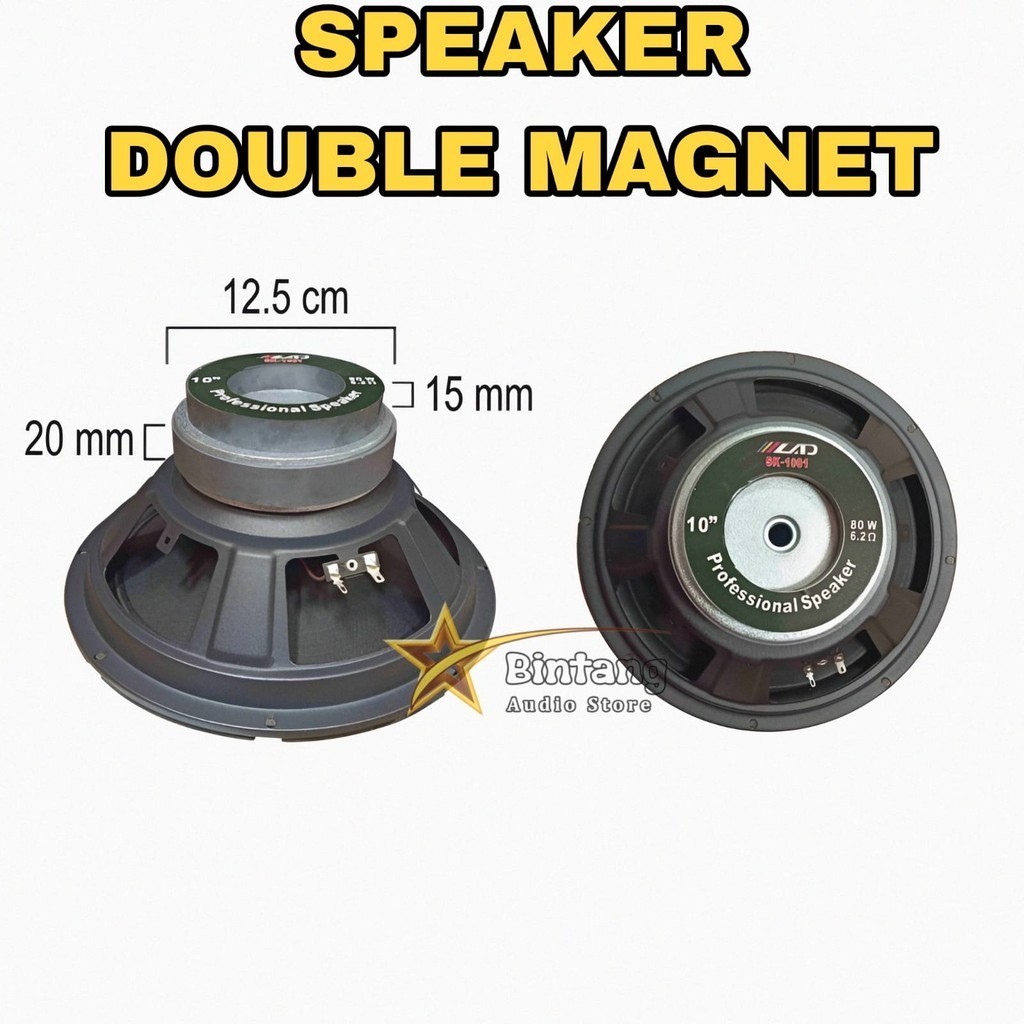 Spiker Bass Woofer 10 inch / Speaker LAD Double Maghnet SK-1001 80W